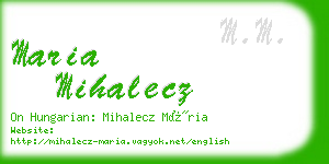 maria mihalecz business card